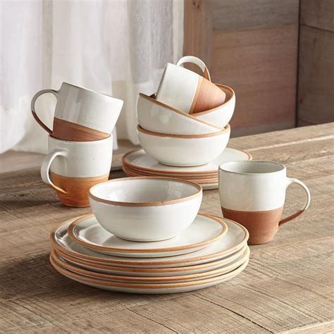 TERRA DINNERWARE, 16-PIECE SET -- Relish in the rustic beauty of this ...