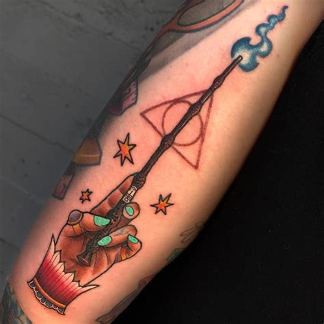 Harry Potter Elder Wand Tattoo by Eddie Zavala: TattooNOW