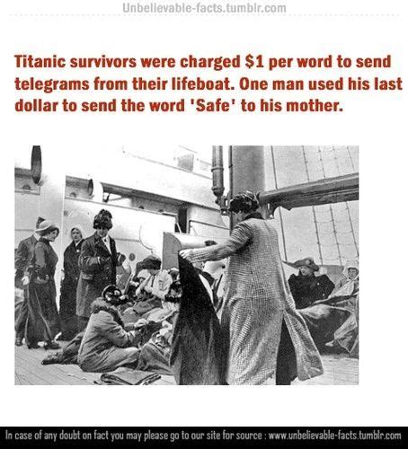 Fun and Somewhat Scary Facts 2 - CafeMom | Did you know...? | Titanic survivors, Titanic ...