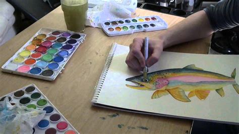 Rainbow Trout Watercolor at PaintingValley.com | Explore collection of ...