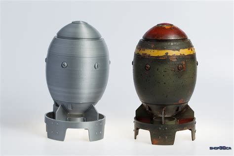 Fallout 4 Inspired Mini Nuke with Internals (raw print model kit) - Shop3D.ca