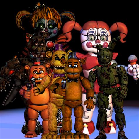 All fnaf characters compared by height by Fnaf-lover1352 on DeviantArt