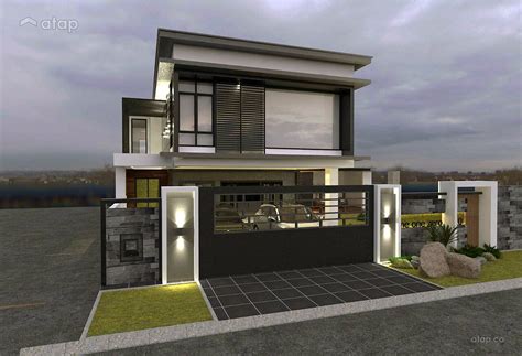 Contemporary Modern Exterior semi-detached design ideas & photos Malaysia | Atap.co