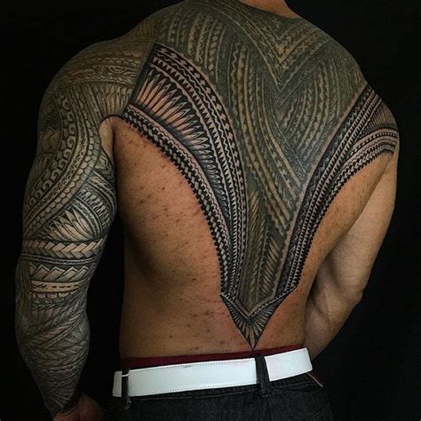 Samoan Tribal Back Tattoos