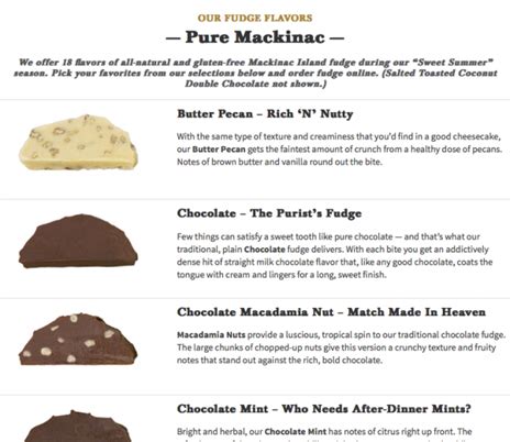 Cookbook Author Describes Our Mackinac Fudge Flavors – Original Murdick's Fudge