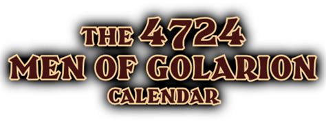 The 4724 AR Men of Golarion Calendar - Paizo | Pathfinder Infinite