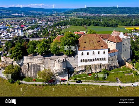 Lenzburg Castle, Lenzburg, Canton of Aargau, Switzerland Stock Photo ...