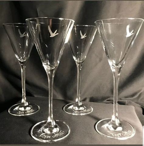 Set of 4 Grey Goose Martini Cosmo Glasse | Mercari | Grey goose martini, Martini glasses, Grey goose