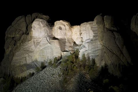 Mt. Rushmore Night stock image. Image of national, monument - 7614523