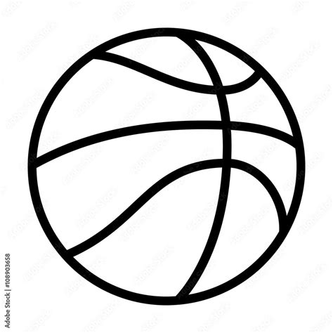 Professional basketball or street basketball line art icon for apps and websites Stock Vector ...