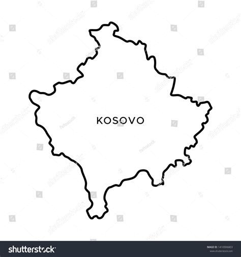 Outline Map Kosovo Vector Design Template Stock Vector (Royalty Free ...