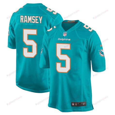 Jalen Ramsey 5 Miami Dolphins Game Men Jersey - Aqua - Jersey Teams Store