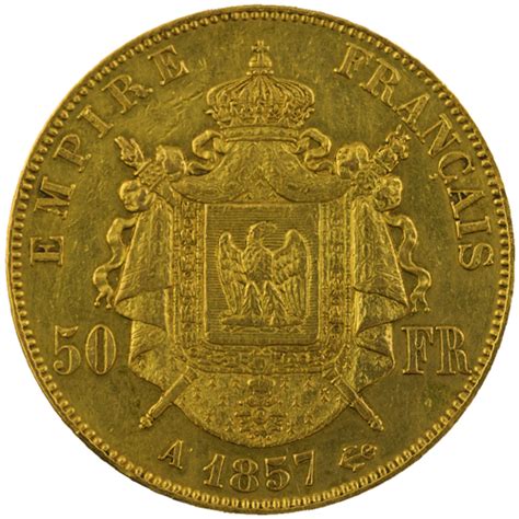 Pre-Owned 1857 French 50 Franc Napoleon III Gold Coin | Out Of Stock ...