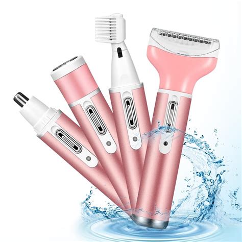 4 in 1 Women Electric Shaver Rechargeable Waterproof Razor Painless Epilator Body Hair Remover ...