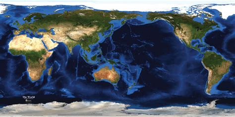 World Topography and Bathymetry Wall Map - Pacific Rim by Newport Geographic - MapSales