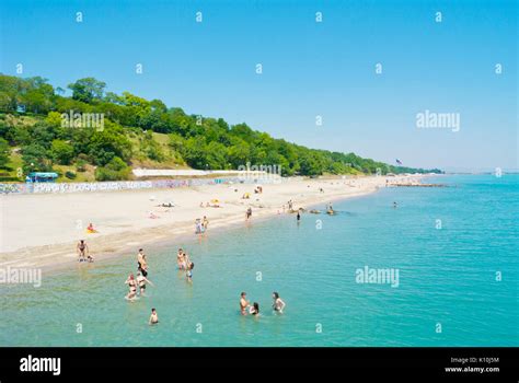 Plage centrale, Burgas, Bulgarie Banque D'Images, Photo Stock: 155522240 - Alamy