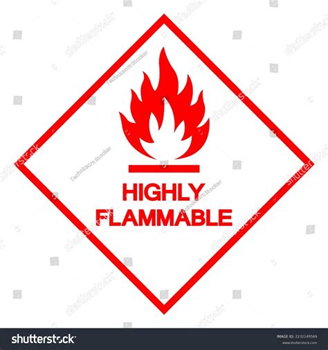 Highly Flammable Symbol Sign Vector Illustration Stock Vector (Royalty ...