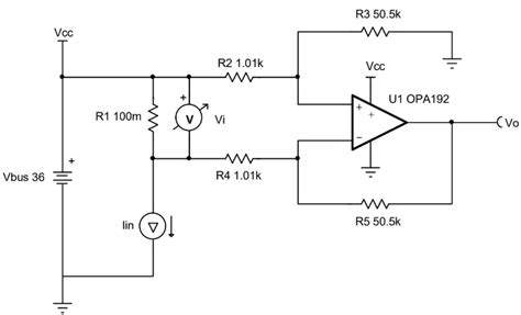 CIRCUIT060005 High-side current sensing with discrete difference amplifier circuit | TI.com