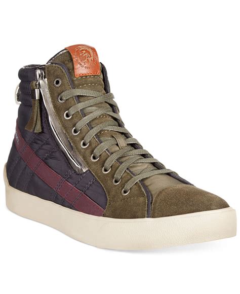 Lyst - Diesel D-velows Hi-top Sneakers in Green for Men