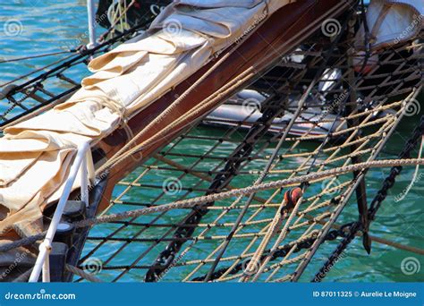 Detail of a Spar of a Sailboat Stock Image - Image of boat, safety ...