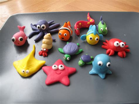 onderwaterfiguren van fondant | Clay crafts for kids, Kids clay, Polymer clay crafts