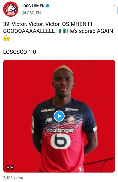 Victor Osimhen Scores Again For Lille In League (Photos) - Sports - Nigeria