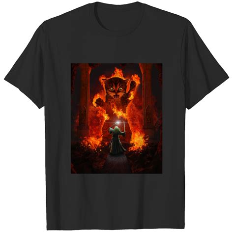 Balrog Cat Tshirt, Gandalf Cat Shirt, Wizard Magic World Tee sold by ...