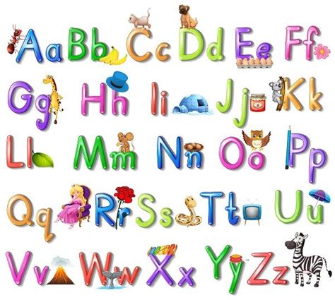 the letters are made up of different animals and letters that spell out their name,