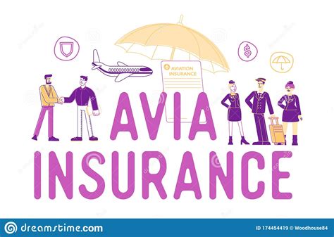 Avia Insurance Concept. Security and Money Compensation Stock Vector - Illustration of manager ...