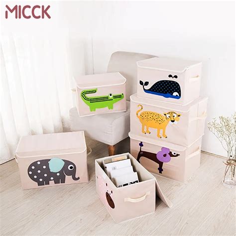 MICCK Cartoon Folding Animal Storage Box Children Toys Clothes Sundries ...