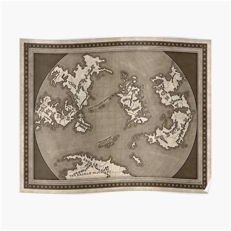 "Powder Mage World Map" Poster for Sale by brian-mcclellan | Redbubble