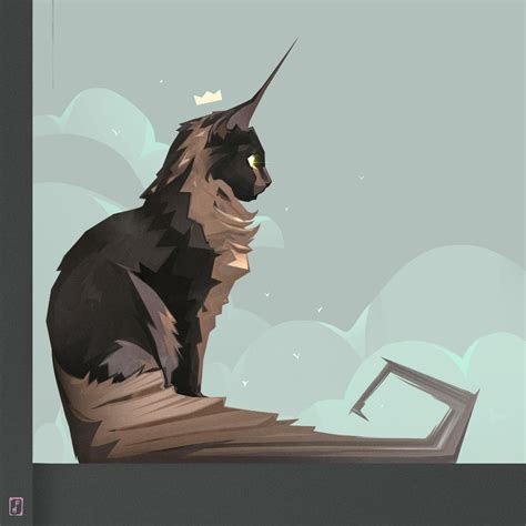 ArtStation - A cat contemplates the stars, François Bourdin | Dibujo de ...