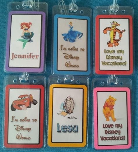 Custom Luggage Tags Set of 4 for Disney World/land Universal - Etsy