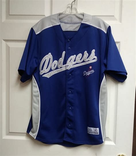 Dynasty Los Angeles Dodgers Jersey Blue & Gray Size M MLB Baseball | Heroes Sports Cards