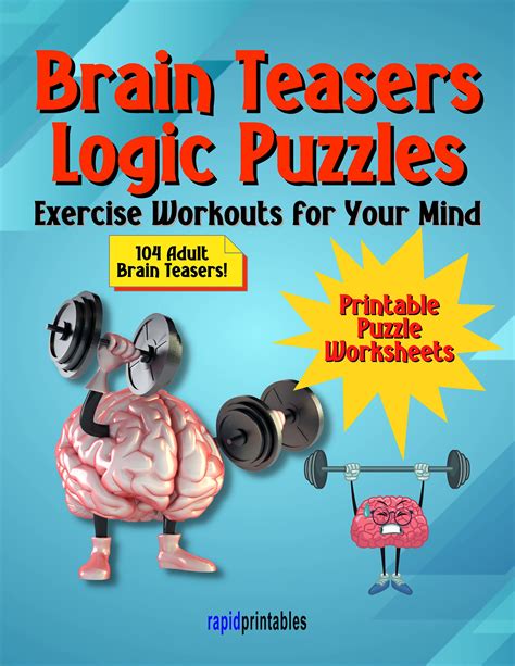 Brain Teasers Logic Puzzles, Exercise Workouts for Your Mind - Etsy