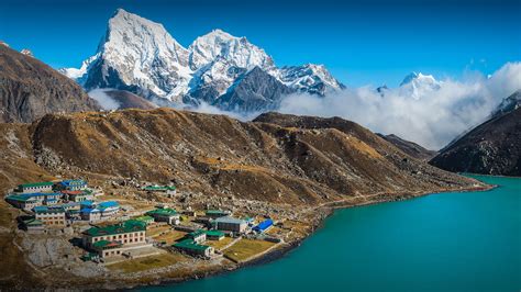 Hintergrundbilder : See, Landschaft, Nepal, Himalaya, Schneebedeckten Berg, Schneebedeckten ...