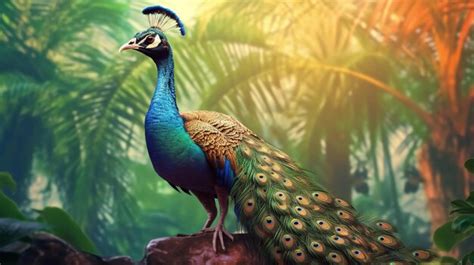 Premium AI Image | male peacock exotic bird