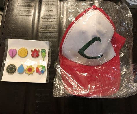 Sealed Pokemon Ash Ketchum Hat and Kanto Gen 1 Gym Badges | #2024841615