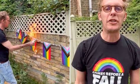 Police 'assessing' Laurence Fox Pride flag burning video