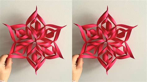 3D PAPER SNOWFLAKE | How to make Paper Snowflake | DIY Christmas Craft Ideas - YouTube