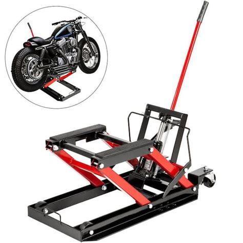 VEVOR 1700 lbs. Load Portable Hydraulic Motorcycle Scissor Jack Adjustable Motorcycle Lift Table ...