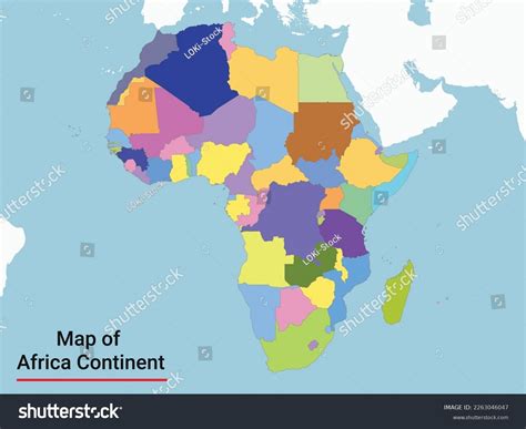 High detailed map of Africa. Outline map of - Royalty Free Stock Vector 2263046047 - Avopix.com