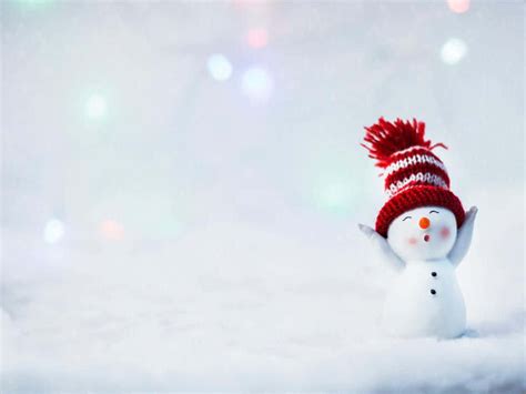 Download White Happy Snowman Christmas Teams Background | Wallpapers.com