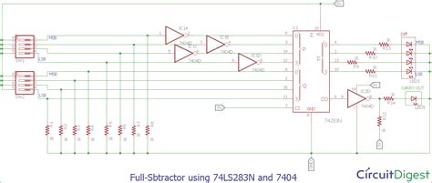 Design A Full Subtractor Circuit Using Logic Gates - Circuit Diagram