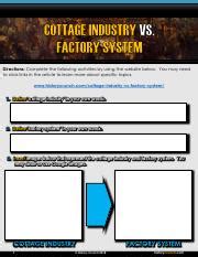 Cottage_Industry_vs_Factory_System.pdf - Directions: Complete the ...