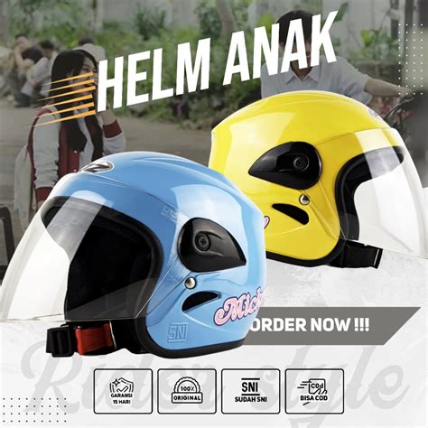 Jual Tiger Helmet Kids Helm Anak Cowok Cewek Laki Laki Perempuan SNI Umur 3 4 5 6 Tahun Motif ...