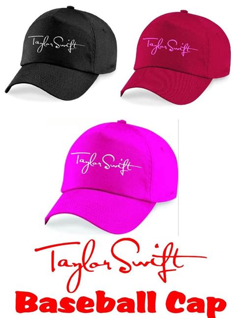 Taylor Swift Baseball Cap Black Red or Pink by Brooklyntees68