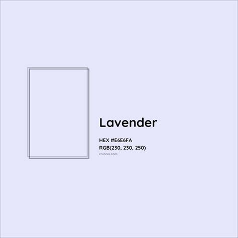 Lavender Color Code (Hex RGB CMYK), Paint, Palette, Image - colorxs.com