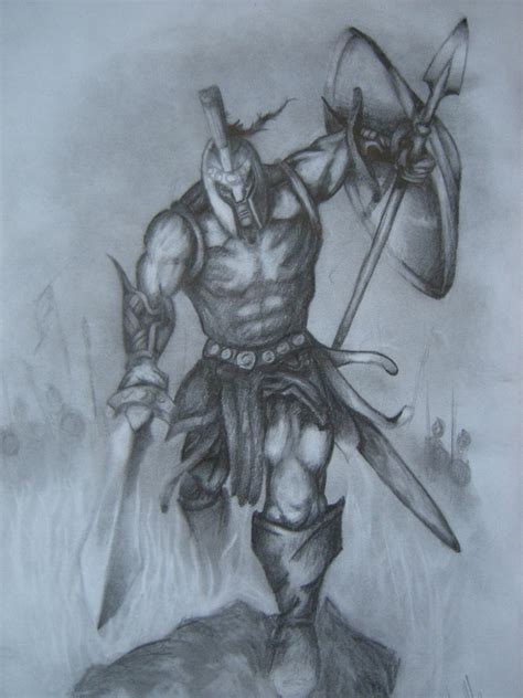 Pencil Drawing of Achilles by CurlyWurly808 on DeviantArt