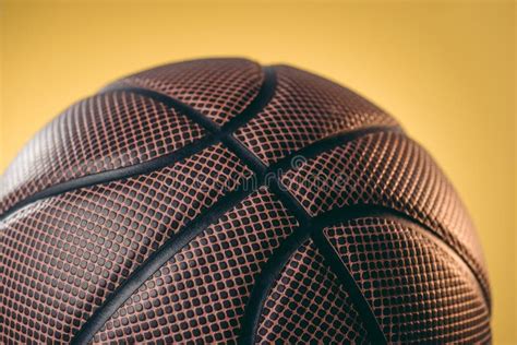 Close Up of Brown Basketball Ball Stock Image - Image of activity ...